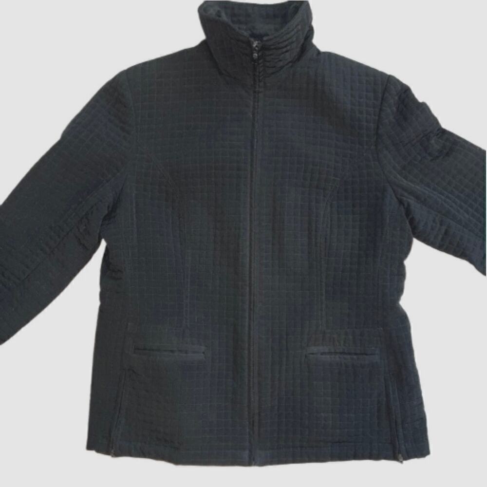 Gallery Quilted Layering Jacket Water Resistant Size L Full Zip Pockets
